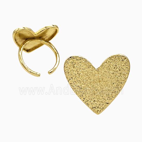 Copper Ring Pave Zircon, Gold Plated