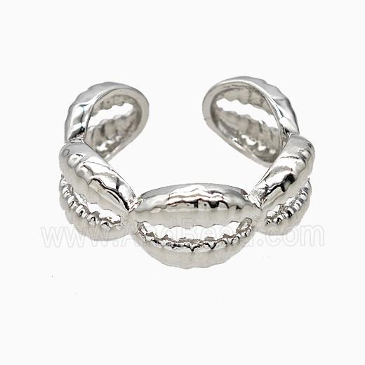 Copper Ring Pave Zircon, Gold Plated