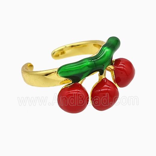Copper Ring Pave Zircon, Gold Plated