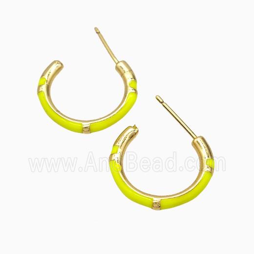 Copper Earring Pave Zircon, Gold Plated