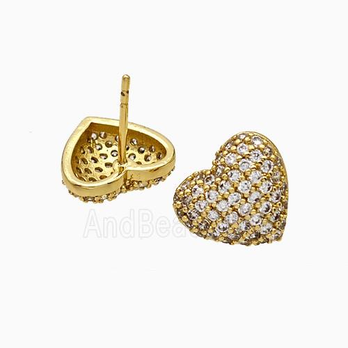 Copper Necklace Pave Zircon, Gold Plated