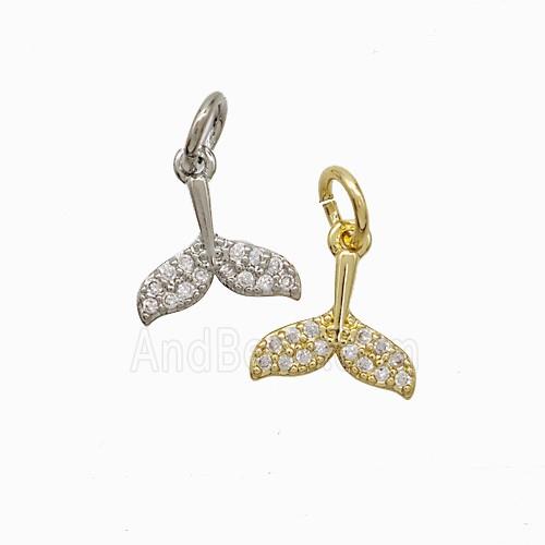 Copper Pendant Pave Zircon, Gold Plated