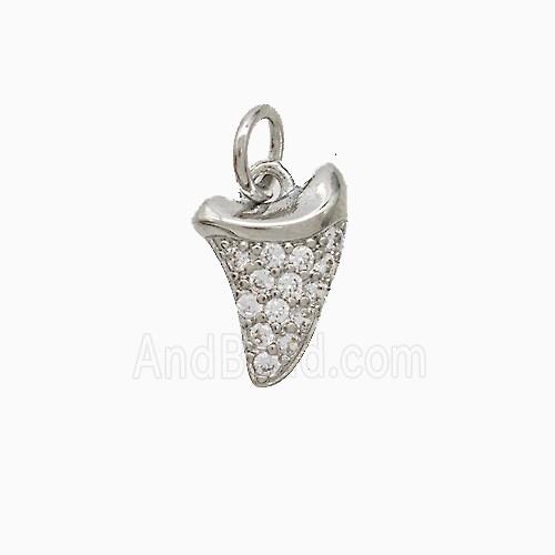 Copper Pendant Pave Zircon, Gold Plated