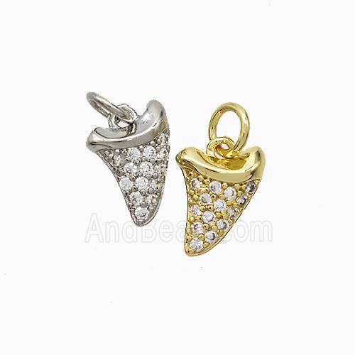 Copper Pendant Pave Zircon, Gold Plated