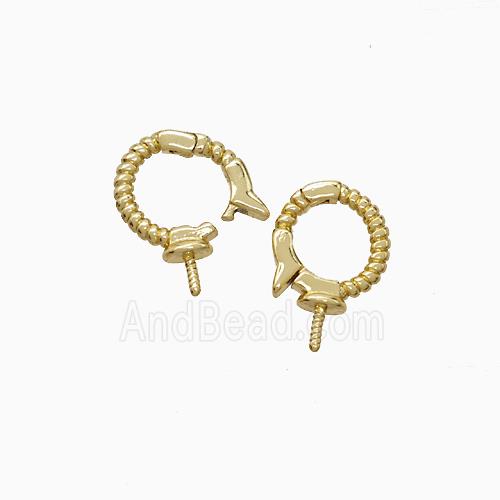 Copper Pendant Pave Zircon, Gold Plated