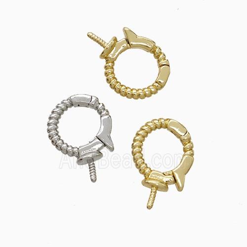 Copper Pendant Pave Zircon, Gold Plated