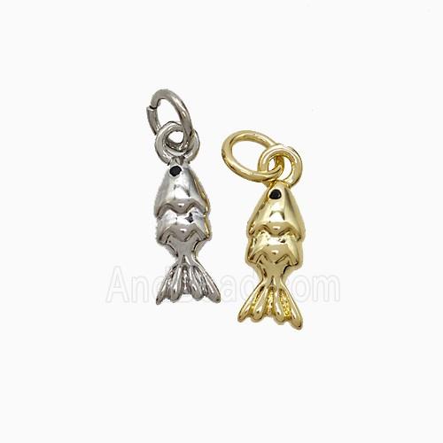 Copper Pendant Pave Zircon, Gold Plated