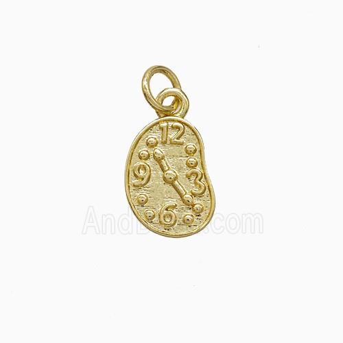 Copper Pendant Pave Zircon, Gold Plated