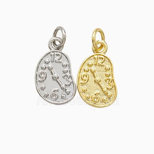 Copper Pendant Pave Zircon, Gold Plated