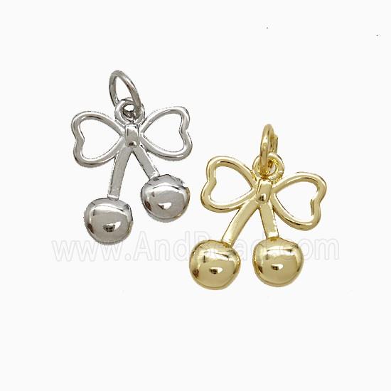 Copper Pendant Pave Zircon, Gold Plated