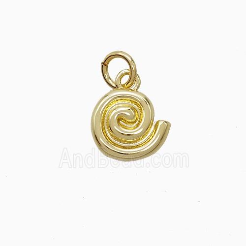 Copper Pendant Pave Zircon, Gold Plated