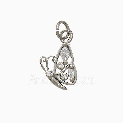 Copper Pendant Pave Zircon, Gold Plated