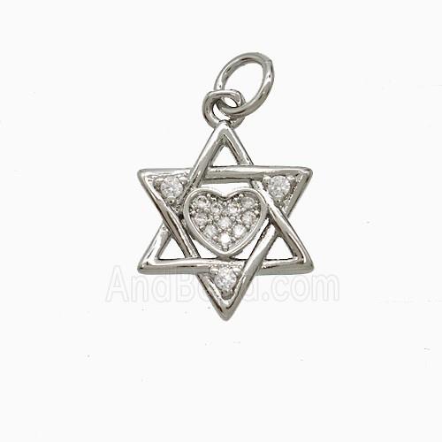 Copper Pendant Pave Zircon, Gold Plated