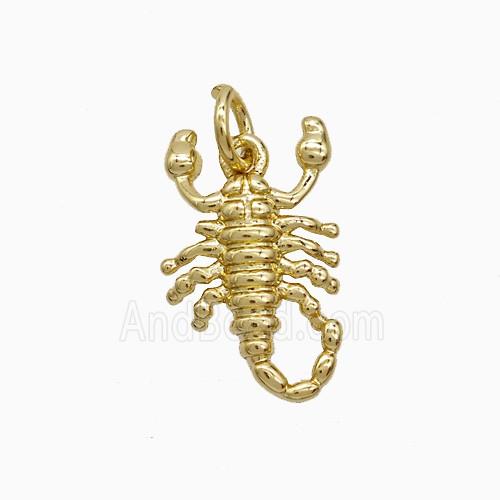 Copper Pendant Pave Zircon, Gold Plated