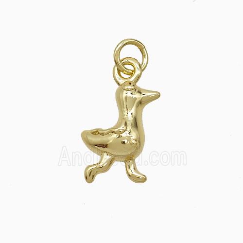 Copper Pendant Pave Zircon, Gold Plated