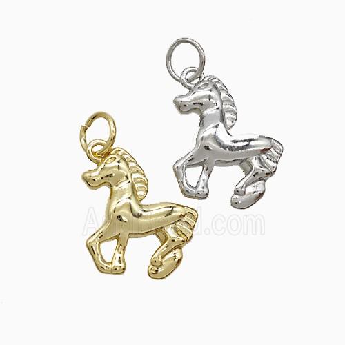 Copper Pendant Pave Zircon, Gold Plated