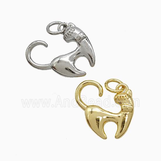 Copper Pendant Pave Zircon, Gold Plated