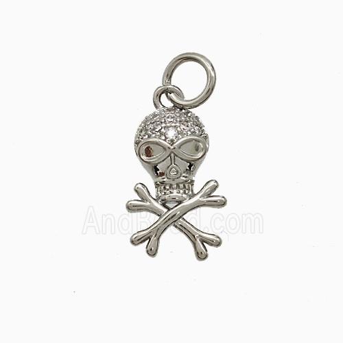 Copper Pendant Pave Zircon, Gold Plated