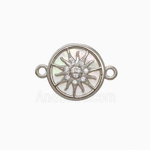 Copper Pendant Pave Zircon, Gold Plated