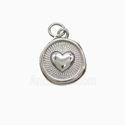 Copper Pendant Pave Zircon, Gold Plated