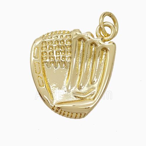 Copper Pendant Pave Zircon, Gold Plated