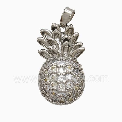 Copper Pendant Pave Zircon, Gold Plated