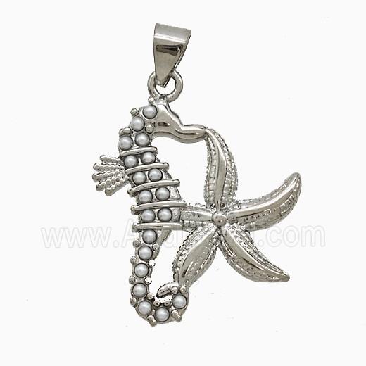 Copper Pendant Pave Zircon, Gold Plated