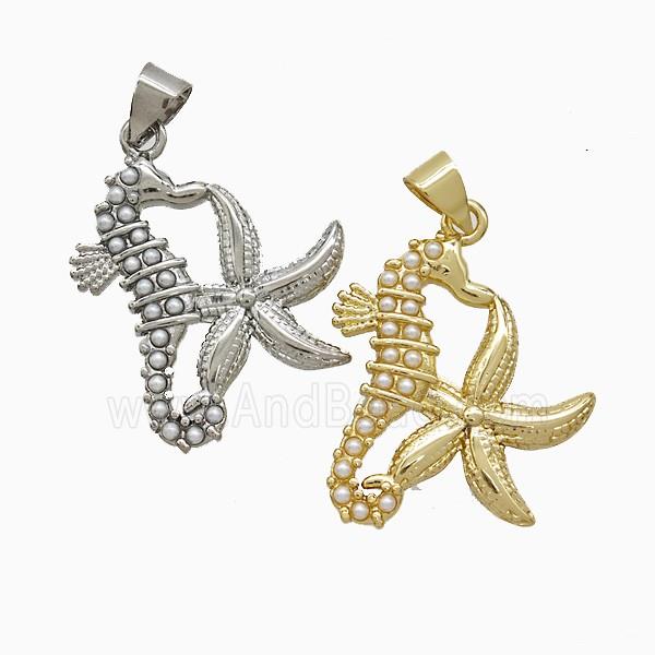 Copper Pendant Pave Zircon, Gold Plated