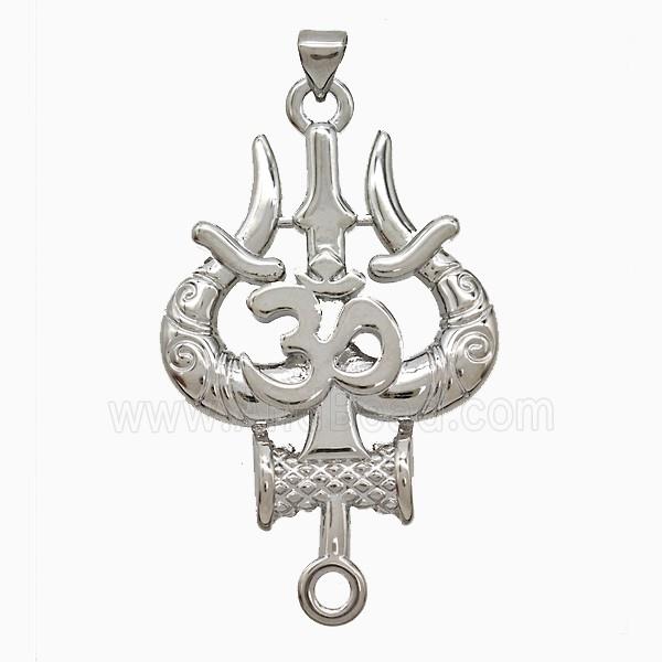 Copper Pendant Pave Zircon, Gold Plated
