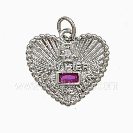 Copper Pendant Pave Zircon, Gold Plated