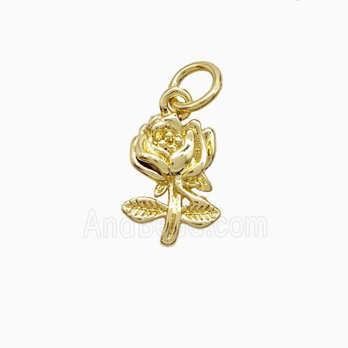 Copper Pendant Pave Resin Bead, Gold Plated