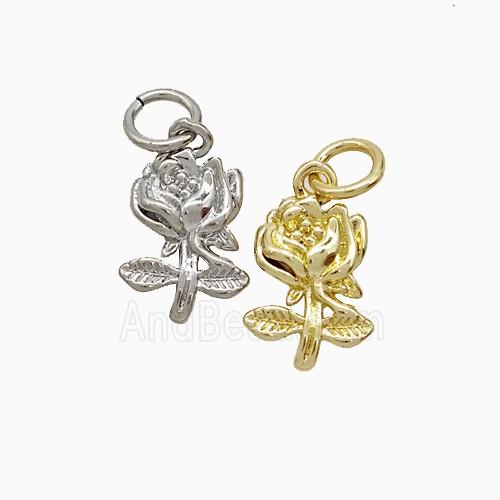 Copper Pendant Pave Resin Bead, Gold Plated