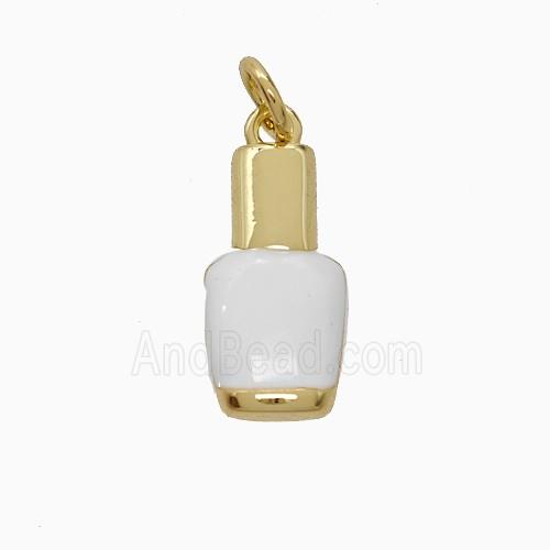 Enamel Copper Pendant, Gold Plated