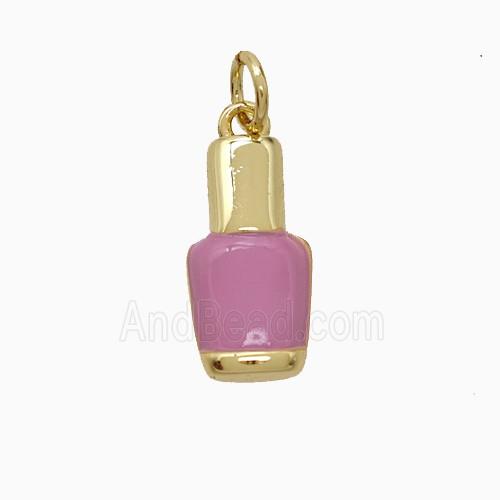 Enamel Copper Pendant, Gold Plated