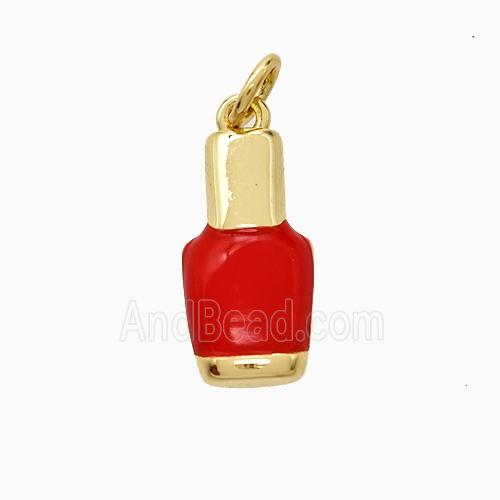 Enamel Copper Pendant, Gold Plated