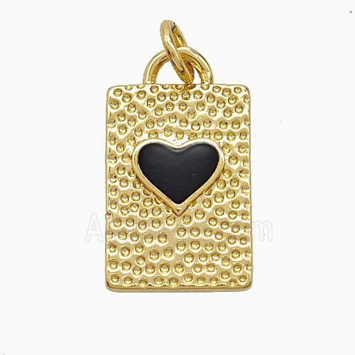 Enamel Copper Pendant, Gold Plated