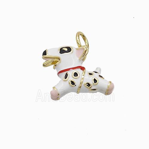 Enamel Copper Pendant, Gold Plated