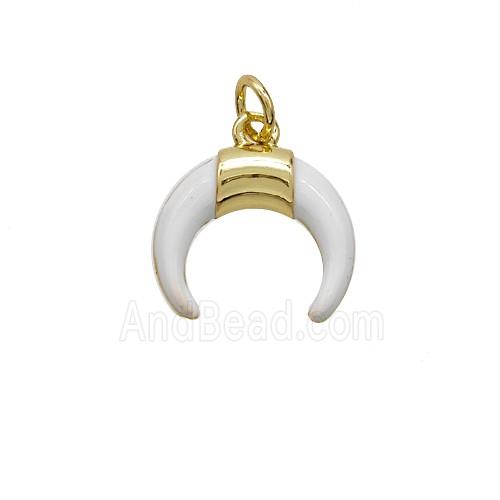 Enamel Copper Pendant, Gold Plated