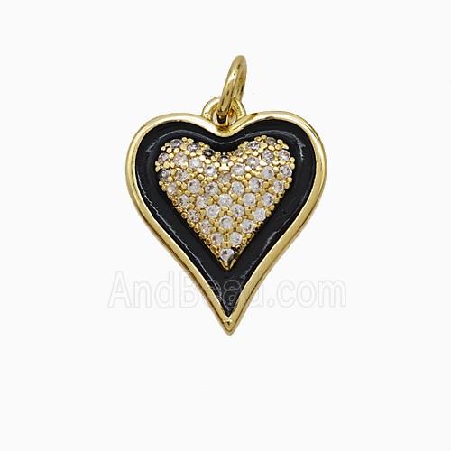 Enamel Copper Pendant, Gold Plated