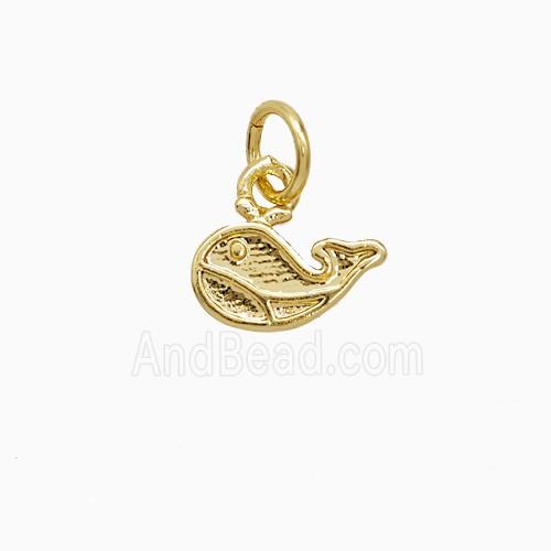 Copper Pendant Pave Zircon, Gold Plated