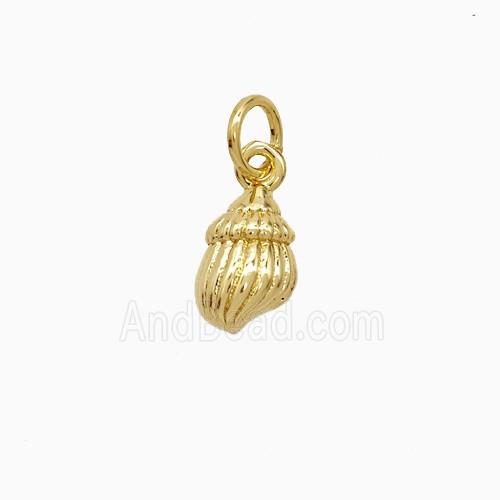 Copper Pendant Pave Zircon, Gold Plated