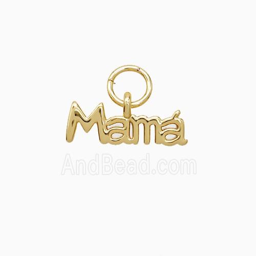 Copper Pendant Pave Zircon, Gold Plated