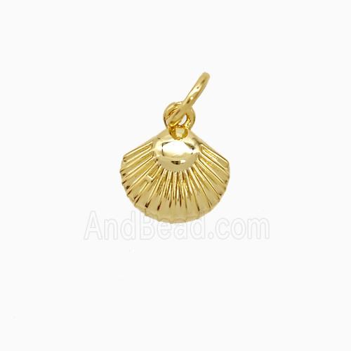 Copper Pendant Pave Zircon, Gold Plated