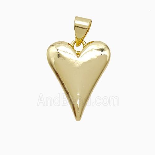 Copper Pendant Pave Zircon, Gold Plated