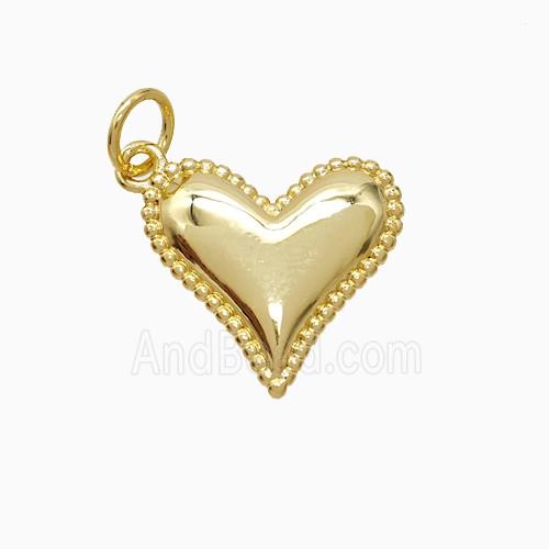 Copper Heart Pendant 18K Gold Plated