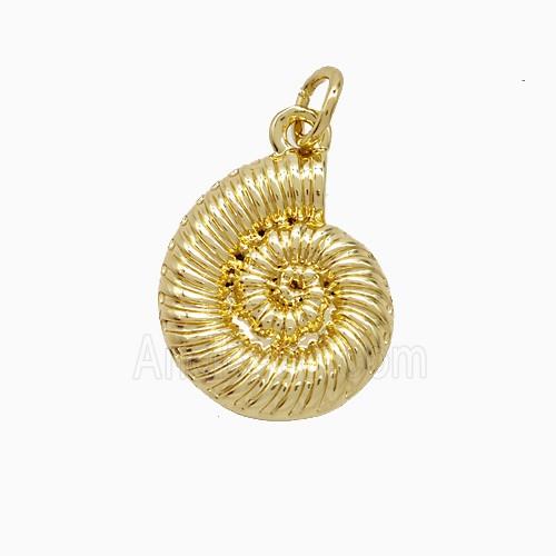 Copper Pendant Pave Zircon, Gold Plated