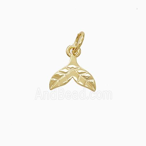 Copper Pendant Pave Zircon, Gold Plated