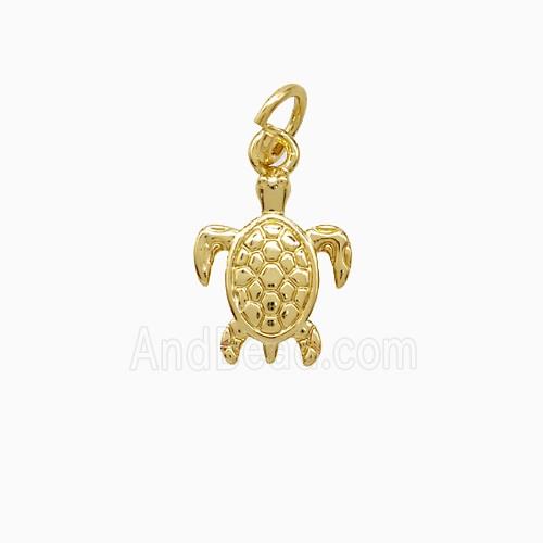 Copper Pendant Pave Zircon, Gold Plated