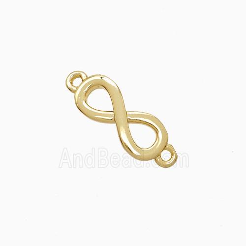 Copper Connector Pave Zircon, Gold Plated