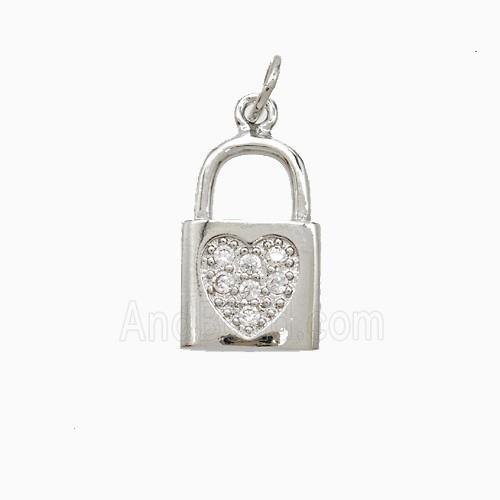 Copper Pendant Pave Zircon, Gold Plated